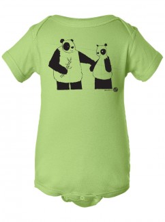 An Engagement - Black on Lime Baby Onesie
