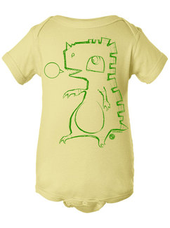 It's Okay - Green on Yellow Baby Onesie
