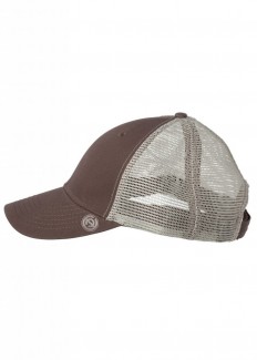 Brown and Tan Trucker Hat