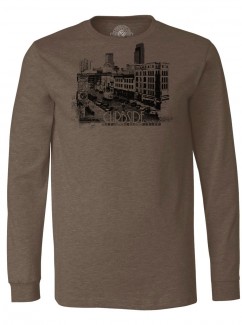 Omaha - Black on Brown Men's Long Sleeve